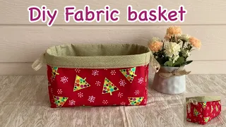Diy fabric basket, fabric basket, how to fabric basket, easy fabric basket, fabric basket tutorial