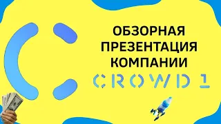 CROWD1 - ОСНОВНАЯ СУТЬ🔥 | ОБЗОРНАЯ ПРЕЗЕНТАЦИЯ КОМПАНИИ CROWD1 за 5 минут