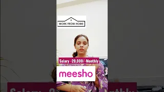 Meesho Work From Home Jobs || No Sales,No Target,No Calling Work|| Freshers Jobs || Pan India ||
