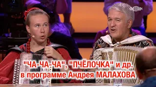 "ЧА-ЧА-ЧА", "Пчёлочка" и др. под баян В. Сёмина танцуют и поют гости программы Андрея Малахова ❤️