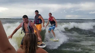 surfing 3 wide on the X24