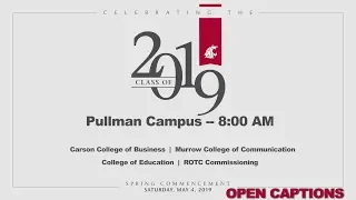 Spring 2019 8 a.m. Commencement Ceremony [captioned]