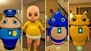NEW All Baby's Police, Mario, Pikachu VS Original Baby | The Baby In Yellow Episode NEW Robot
