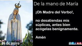 De la mano de María 06 de mayo (meditaciones del padre Alfonso Milagro y las 3 Ave María)