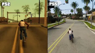 GTA San Andreas Definitive Edition (PS2 vs PS5) Side by Side Comparison