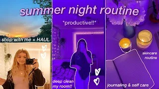 SUMMER NIGHT ROUTINE 2022: clean with me, my skincare & pamper routine, journaling & more!!