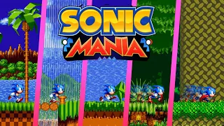 Sonic 1, 2, 3&K All First Levels REMASTERED in Sonic Mania