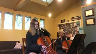 Saint-Saens The Elephant for Solo Cello with Teacher from A to Zipoli Volume 5