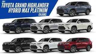 2024 Toyota Grand Highlander Hybrid Max Platinum – All Color Options – Images | AUTOBICS