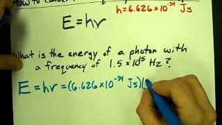 How to Convert Frequency to Energy