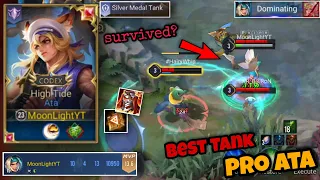 Ata Pro Gameplay With This Pro Build | Super Durable Tank Silver Medal Tank | Arena of Valor Ata