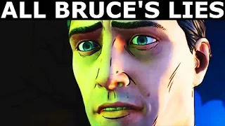 All Bruce's Lies - BATMAN Season 2 The Enemy Within Episode 5: Same Stitch (Telltale Series)