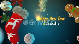 New Year card 3D   2 for After Effects  2021