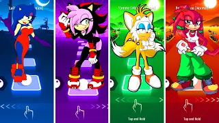 Sonic VS Shadow VS Tails VS Knuckles | Tiles Hop