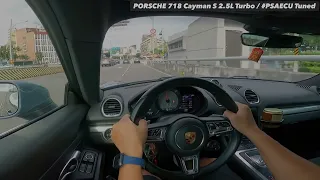 PORSCHE 718 Cayman S 2.5L Turbo 0~100 km/h 3.7 sec / Launch Control / #PSAECU Tuned