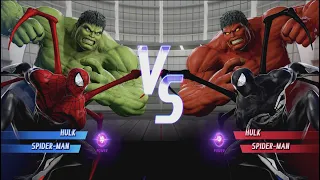 Hulk and Spider-man vs Red Hulk and Spider-man - MARVEL VS. CAPCOM: INFINITE