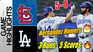 Dodgers vs Cardinals [Highlights Hernández Homers (2)] 5 Scores 03/29/24 | MLB Highlights