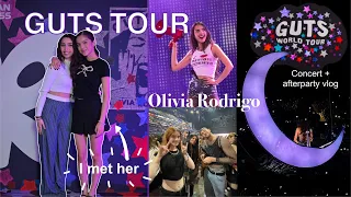 Olivia Rodrigo GUTS TOUR vlog | meeting her + afterparty💜🎤