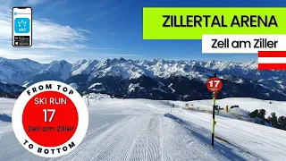 Zillertal Arena Austria / ski run 17 - Zell am Ziller, from top to bottom