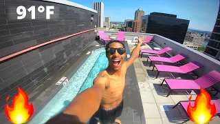 I FOUND A CRAZY CHILL ROOFTOP POOL!