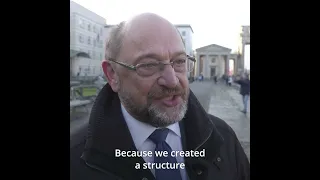 “We created a structure where war between members of the EU is impossible,” says Martin Schulz
