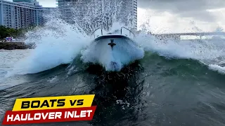 INCREDIBLE BOAT STUFFING AT HAULOVER ! | Boats vs Haulover Inlet