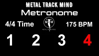 Metronome 4/4 Time 175 BPM visual numbers