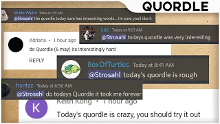 Everyone is having trouble with today's Quordle!