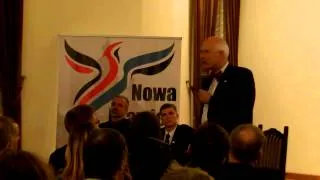 Janusz Korwin-Mikke - Piła - 23.01.2014 - Regionalne Centrum Kultury