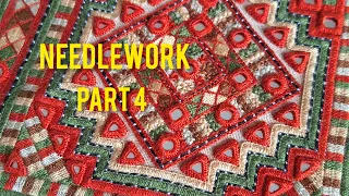 Do needlework step by step (part 4 ) , embroidery design , hand embroidery , Romanian stitch