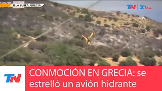 GRECIA I Un avión hidrante se estrelló combatiendo el fuego