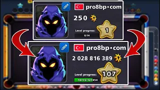 8 ball pool Of 250 Coins To 2 Billion ⏱ Level 1 To 107