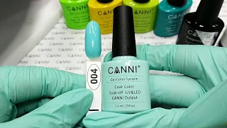 Гель-лак CANNI № 004 нежный бирюзовый. Коллекция гель-лаков Canni