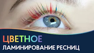 Цветное ламинирование ресниц 🌈 МАСТЕР-КЛАСС