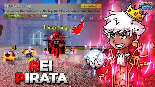 Me tornei o Rei dos Piratas no Blox Fruits ( Sharkizim Pirate King )🦈👑❤️