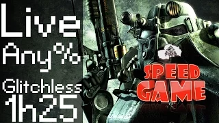 Speed Game Hors-série: Live Fallout 3 Any% Glitchless en moins de 1h25