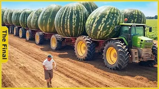 How German Harvest, Transport and Process Millions of Tons of Watermelon | Food Processing Machines