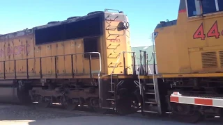 Whittier Street railroad crossing, UP 4122 Manifest, Whiting, IA