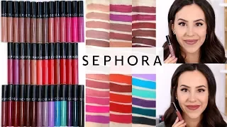 Sephora Cream Lip Stain Liquid Lipstick || REVIEW ALL 40 SHADES Lip & Arm Swatches