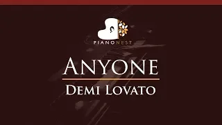 Demi Lovato - Anyone - HIGHER Key (Piano Karaoke Instrumental)