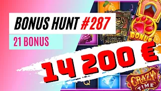 BONUS HUNT #287 : 14200€ et 21 bonus (BEx90)