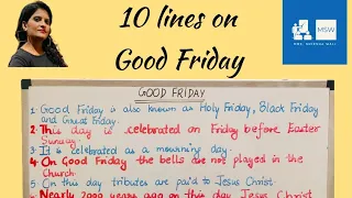 Good Friday |10 lines on Good Friday |English essay on Good Friday |Good Friday festival