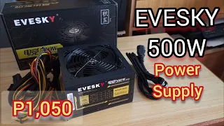 EVESKY 500W CPU/MainBoard Power Supply Computer Desktop  PC | Unboxing | Installation | Testing