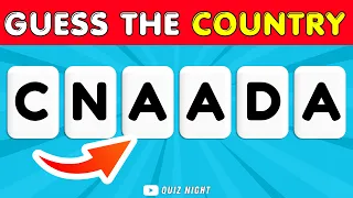 Guess the Country by its Scrambled Name | Country Quiz | QUIZ NIGHT