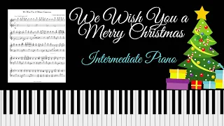 We Wish You A Merry Christmas - Intermediate Piano - Free Sheet Music Download