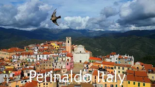 Epic Alps Mountains Hike between Italian Riviera's medieval Towns Apricale and Perinaldo Fly Nature