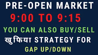 What is Pre Open Market Session in Stock Market? | How to trade in Pre Open Market? Why gap up/down?