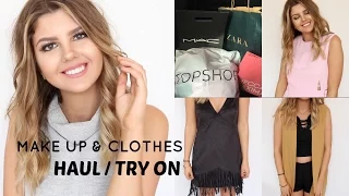 MAKEUP & CLOTHING HAUL + TRY ON ➳ MAC, TOPSHOP, ABH, ZARA & MORE | CASS SERSEMIS