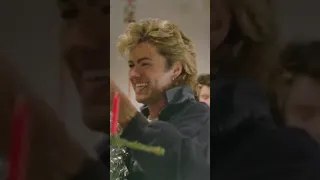 New #behindthescenes footage from the #LastChristmas official video shoot!  @Wham_Official  @georgemichael