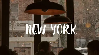 Living in New York VLOG / Book Cafe On A Snow Day, Ordering Coffee in NY, Central Park, Brunch, MoMA